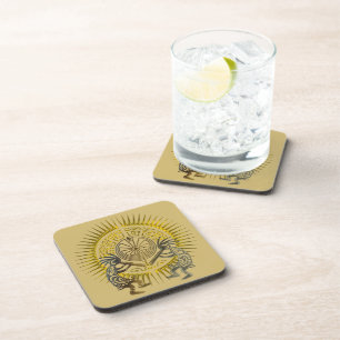 Dessous-de-verre Kokopelli Duo - Homme Dans Le Maze - Soleil 1