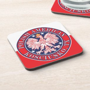 Dessous-de-verre Kosciusko Texas Aigle polonaise américaine