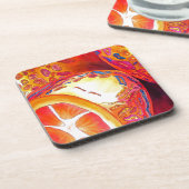 Dessous-de-verre Kumquats orange citrus aquarelle fruit art (Côté gauche)