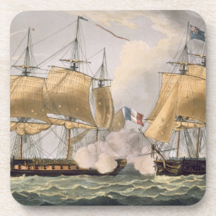 Dessous-de-verre La capture de la La Clorinde, le 26 février 1814,