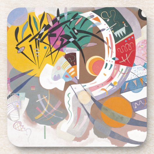 Dessous-de-verre La courbe dominante de Kandinsky Peinture d'art Ab (Devant)