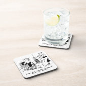 Dessous-de-verre La femme masque la télécommande de la télévision (Côté Droit)