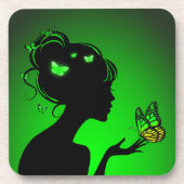 Dessous-de-verre La femme papillons (Devant)