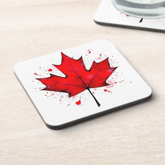 Dessous-de-verre La feuille d'âme du Canada (Côté gauche)