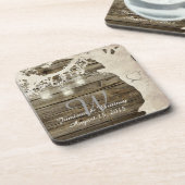 Dessous-de-verre La ficelle de pot de maçon allume les dessous de (Côté gauche)