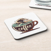 Dessous-de-verre La Grande Vague De Café (Côté gauche)