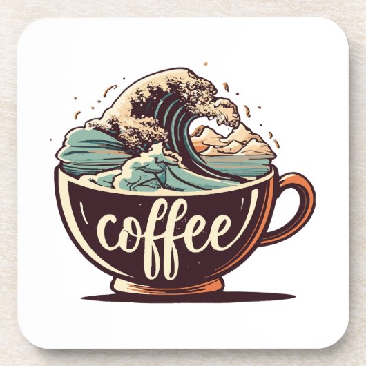 Dessous-de-verre La Grande Vague De Café (Devant)