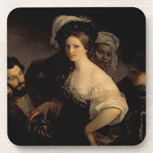 Dessous-de-verre La jeune courtisane, 1821