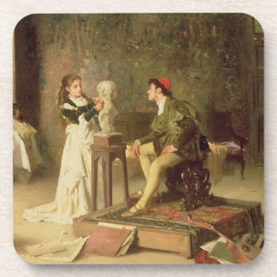 Dessous-de-verre La jeune sculpteuse (huile sur la toile)