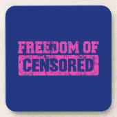 Dessous-de-verre La liberté d'expression peut-être pas si (Devant)