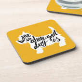 Dessous-de-verre La maison est où votre chien est (Côté gauche)