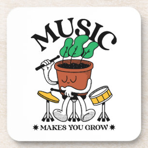 Dessous-de-verre La musique fait grandir le batteur de plantes