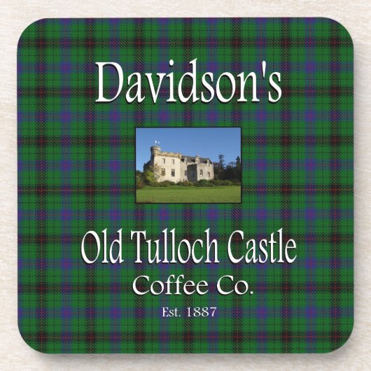 Dessous-de-verre La Old Tulloch Castle Coffee Co. de Davidson. (Devant)