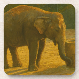 Dessous-de-verre La paire d'éléphants dans le cadre du sanctuaire
