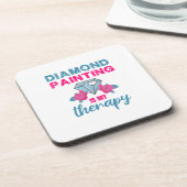 Dessous-de-verre La peinture au diamant est ma thérapie (Côté gauche)