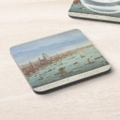 Dessous-de-verre La perspective occidentale du sud de Londres, de (Côté gauche)