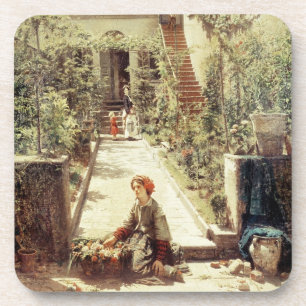 Dessous-de-verre La petite demoiselle de honneur (huile sur la