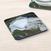 Dessous-de-verre La Planète Terre Montre La Couverture De Glace De  (Côté gauche)