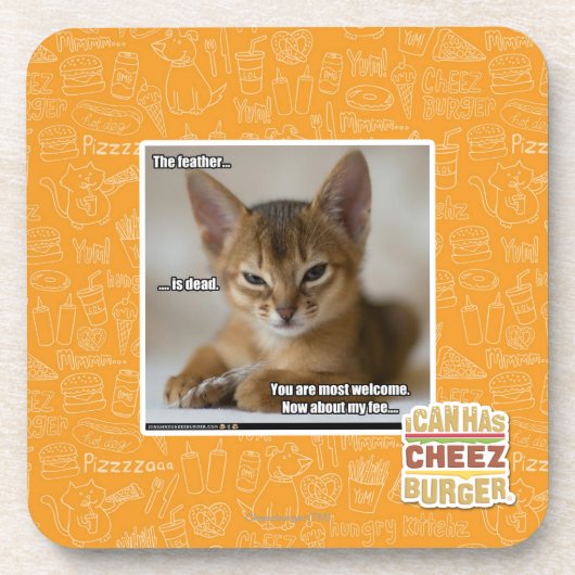 Dessous-de-verre La plume est morte (Devant)