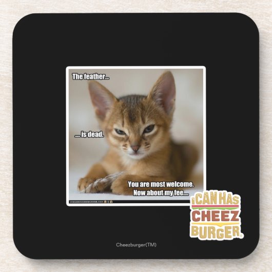 Dessous-de-verre La plume est morte (Devant)