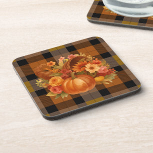 Dessous-de-verre La Récolte D'Automne Plaid Et Cornucopia