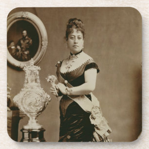 Dessous-de-verre La Reine Emma (1836-85) (photographie de sépia)