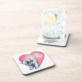 Dessous-de-verre La Saint-Valentin de l'ours polaire (Côté Droit)