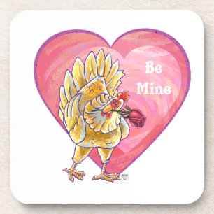 Dessous-de-verre La Saint-Valentin du poulet