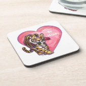 Dessous-de-verre La Saint-Valentin du tigre (Côté gauche)