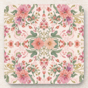 Dessous-de-verre La Saint-Valentin, joli motif de fleurs roses