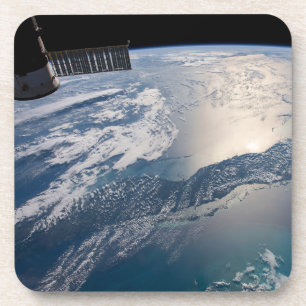 Dessous-de-verre La Station Spce Internationale Au-Dessus De L'Atla