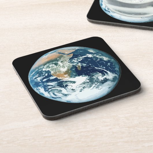 Dessous-de-verre La terre de planète (Côté gauche)