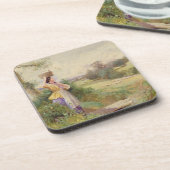 Dessous-de-verre La trayeuse, 1860 (Côté gauche)