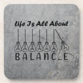 Dessous-de-verre La vie, c'est l'équilibre de l'inspiration de moti (Devant)