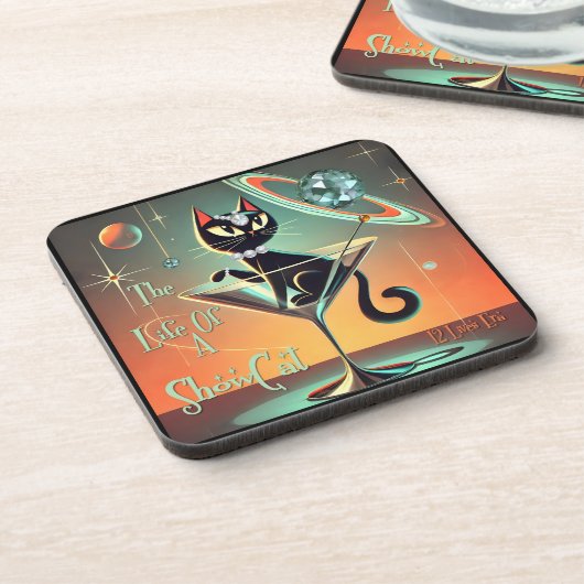 Dessous-de-verre La Vie D'Un Chat De Femme De Chaussure (Côté gauche)