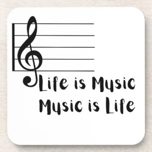Dessous-de-verre La vie est la musique, la musique est la vie