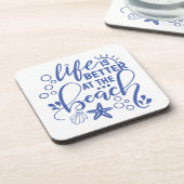 Dessous-de-verre La Vie Est Meilleure À Beach Beach House Ocean Con (Côté gauche)