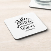 Dessous-de-verre La vie est une plage, profitez des vagues (Côté gauche)