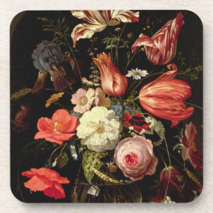 Dessous-de-verre La vie toujours des fleurs sur un rebord