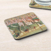 Dessous-de-verre La ville de Prato (fresque) (Côté gauche)