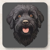 Dessous-de-verre Labradoodle Chien noir (Devant)