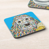 DESSOUS-DE-VERRE LABRADOODLE COASTER (Côté gauche)