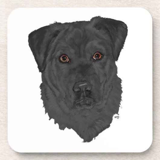 Dessous-de-verre Labrador Retriever noir (Devant)