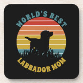 Dessous-de-verre Labrador Retro Sunset Personnalisé (Devant)