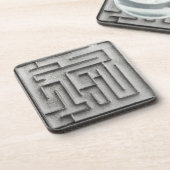 Dessous-de-verre Labyrinthe argenté (Côté gauche)