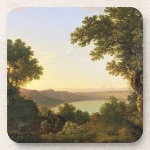 Dessous-de-verre Lac Albano, Italie, 1777 (huile sur la toile)