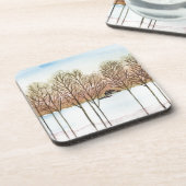 Dessous-de-verre Lac d'hiver (Côté gauche)