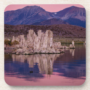 Dessous-de-verre Lac Mono spectaculaire dans l'ombre