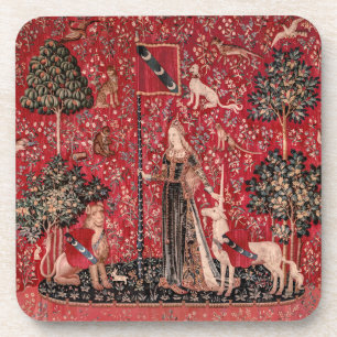 Dessous-de-verre Lady et Unicorn Moyen Tapestry Touch