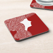 Dessous-de-verre Lady Red (Côté gauche)